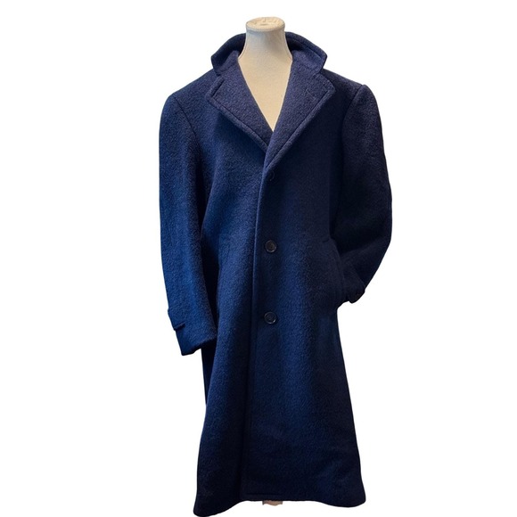 Collegian Clothing Co. Other - Vintage Collegian Clothing Co Wool Overcoat Men's Blue‎ Long Classic Coat